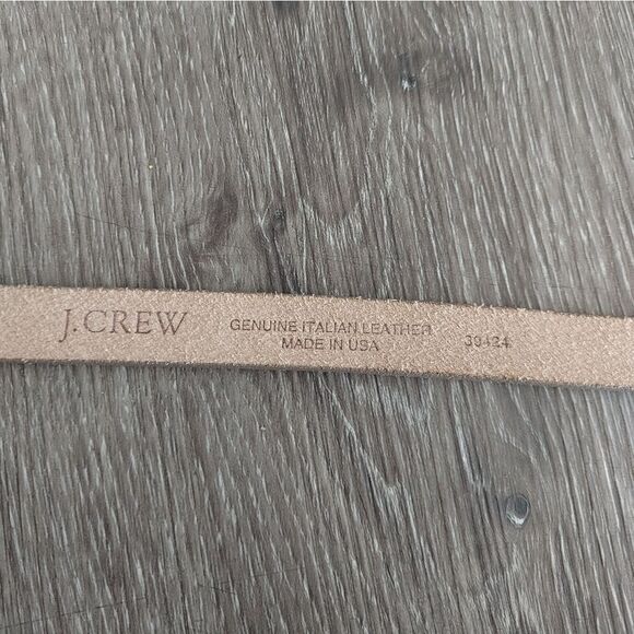 J Crew Embossed Skinny Italian Leather Belt Medium - Picture 4 of 6